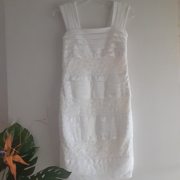 🌺 Enfocus Studio Sz 8 White Dress - Picture 3 of 10